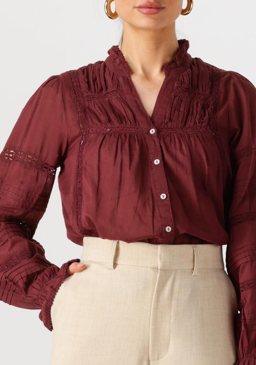 NEO NOIR Dames Blouses Lyla S Voile Blouse Bordeaux