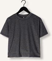 Blauwe SUMMUM Top SHORTSLEEVE TOP LUREX RIB STRIPE Blauwe SUMMUM Top SHORTSLEEVE TOP LUREX RIB STRIPE - medium