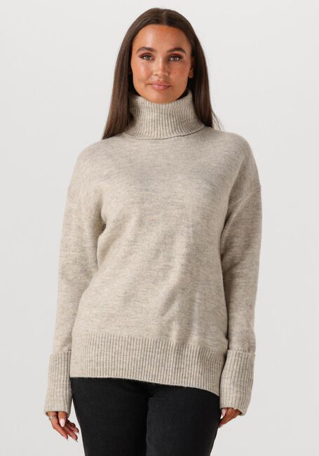 Ecru WITHBLACK Trui WBLALVA LONG ROLL NECK SWEATER - large