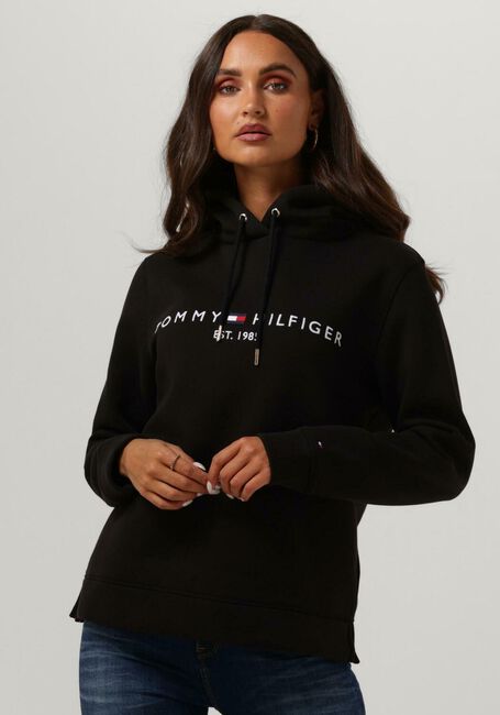 Zwarte TOMMY HILFIGER Trui HERITAGE HILFIGER HOODIE LS - large