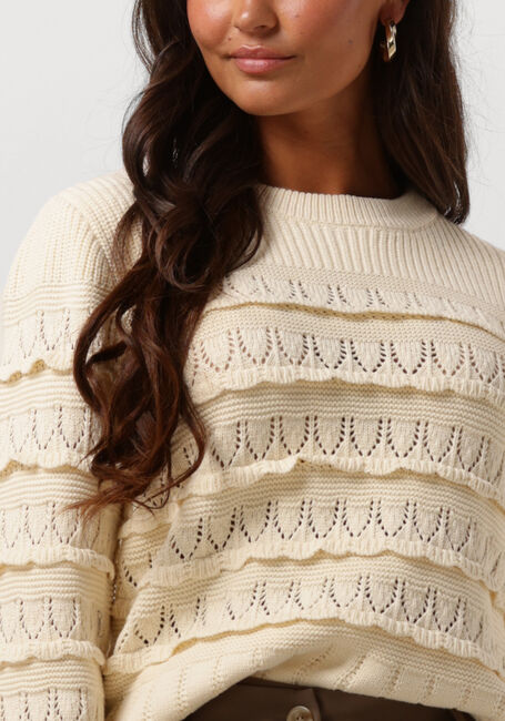 Beige Y.A.S. Trui YASTIMU LS KNIT PULLOVER - large