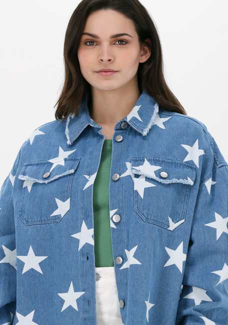 Blauwe COLOURFUL REBEL Blouses SABRINA STAR UTILITY BLOUSE - large