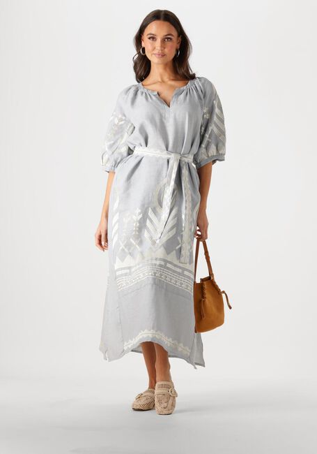 Lichtgrijze GREEK ARCHAIC KORI Maxi jurk 230654 - large