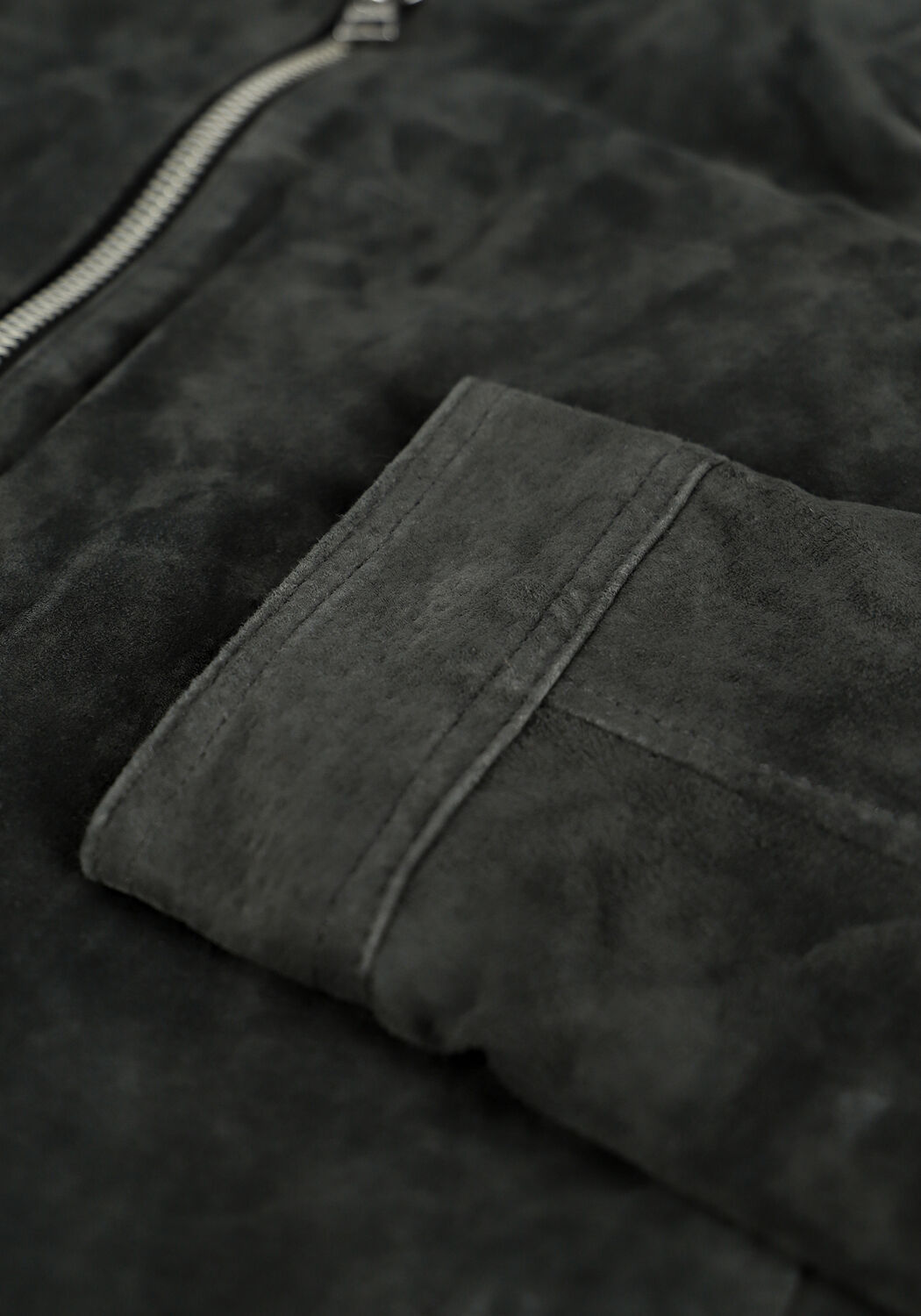 Grijze GOOSECRAFT Leren jas GC ANYTIME BIKER - large