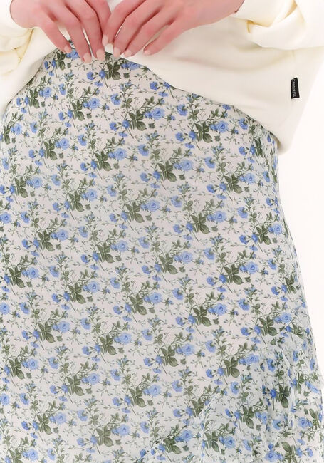 Blauwe COLOURFUL REBEL Midirok TIMI FLOWER RUFFLE MIDI SKIRT - large