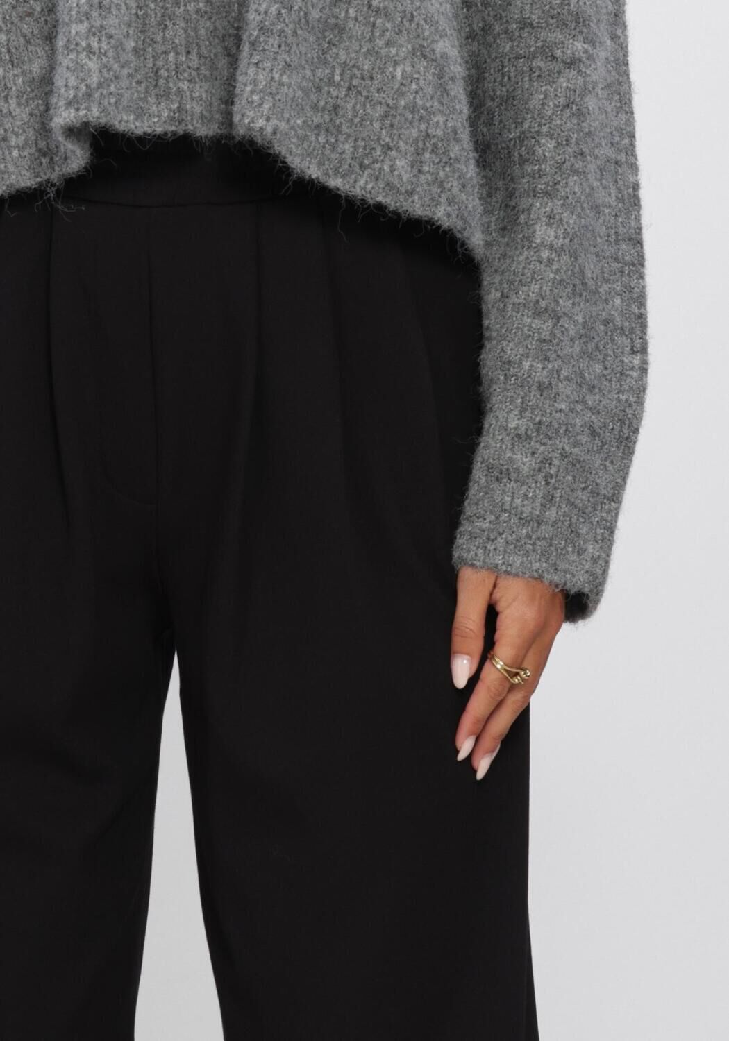 Zwarte EDITED Wijde broek JENNA TROUSERS - large