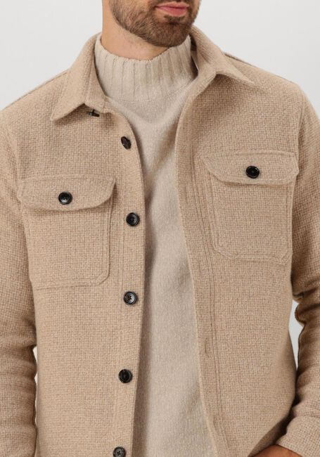 Beige PROFUOMO Overshirt OVERSHIRT STRUCTURE - large