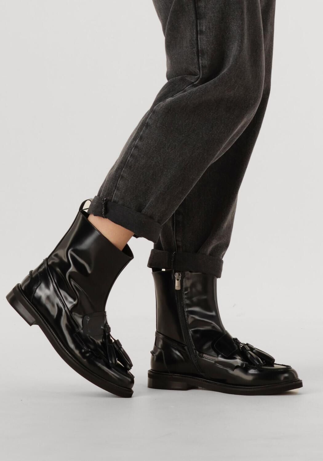 Zwarte STEFANO LAURAN Enkellaarsjes 12219 - large