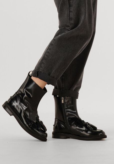 Zwarte STEFANO LAURAN Enkellaarsjes 12219 - large