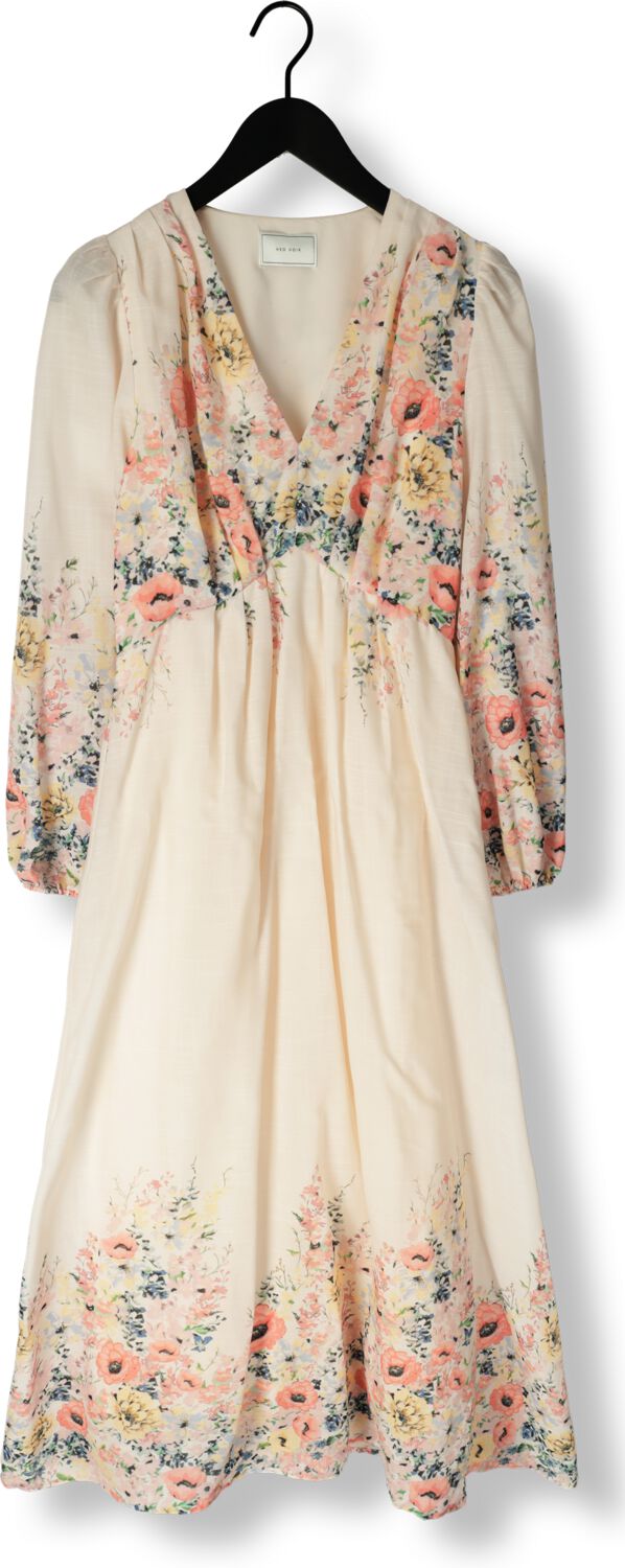 NEO NOIR Dames Jurken Silfi Flower Print Dress Creme