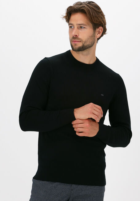 Zwarte CALVIN KLEIN Trui SUPERIOR WOOL CREW NECK SWEATE - large