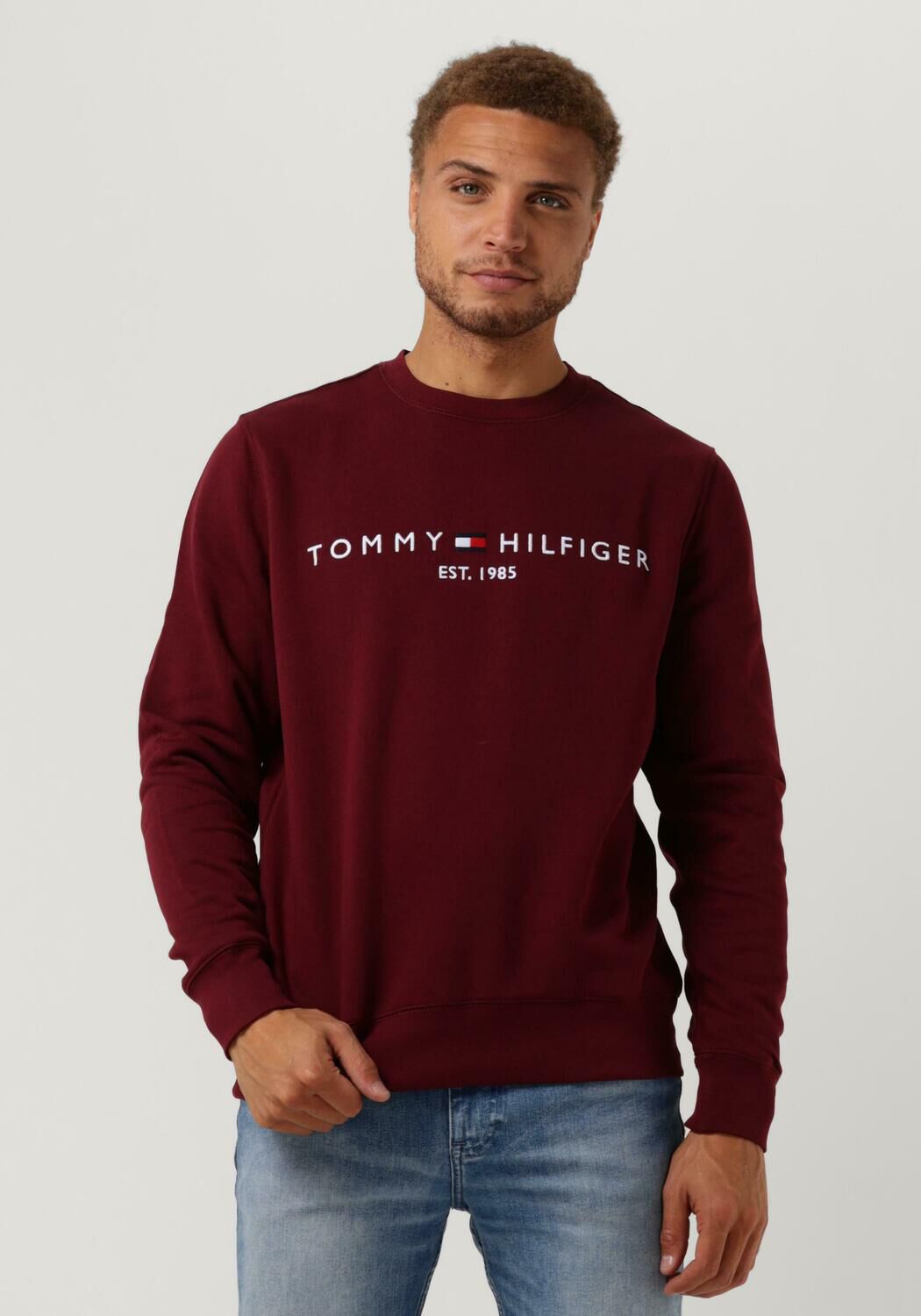 bordeaux tommy hilfiger sweater tommy logo sweatshirt