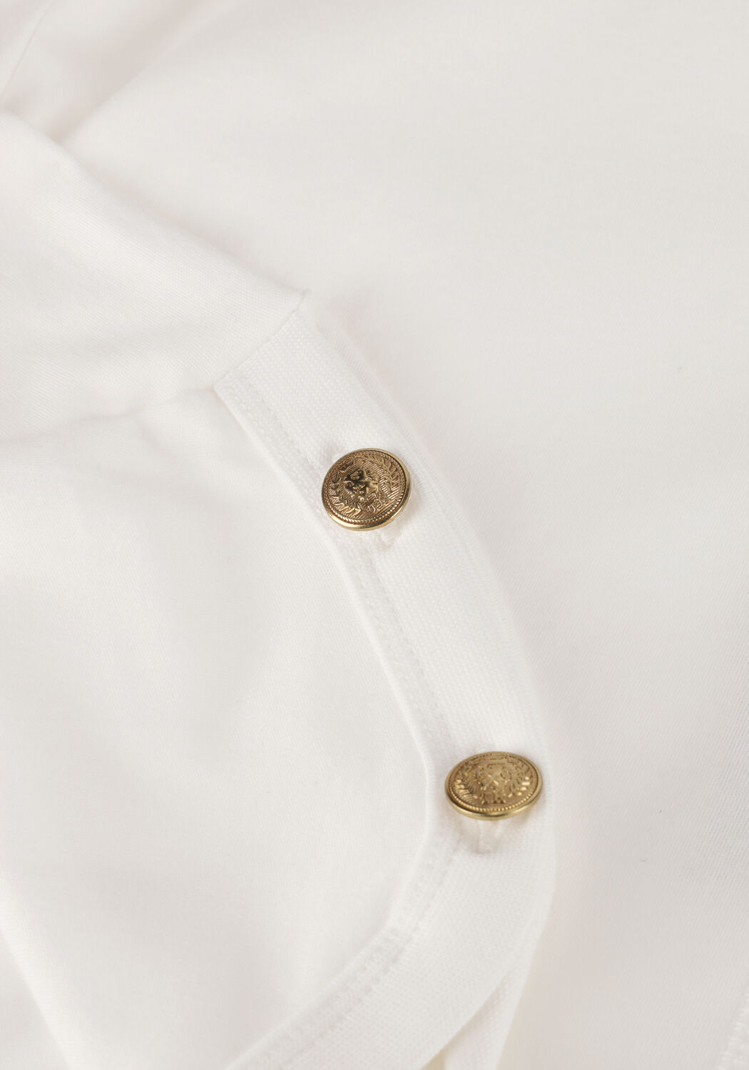 Witte TOMMY HILFIGER T-shirt REG STRIPE GOLD BTN C-NK SS - large