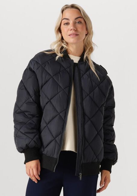 Zwarte ALIX THE LABEL Jack LADIES WOVEN QUILTED BOMBER - large