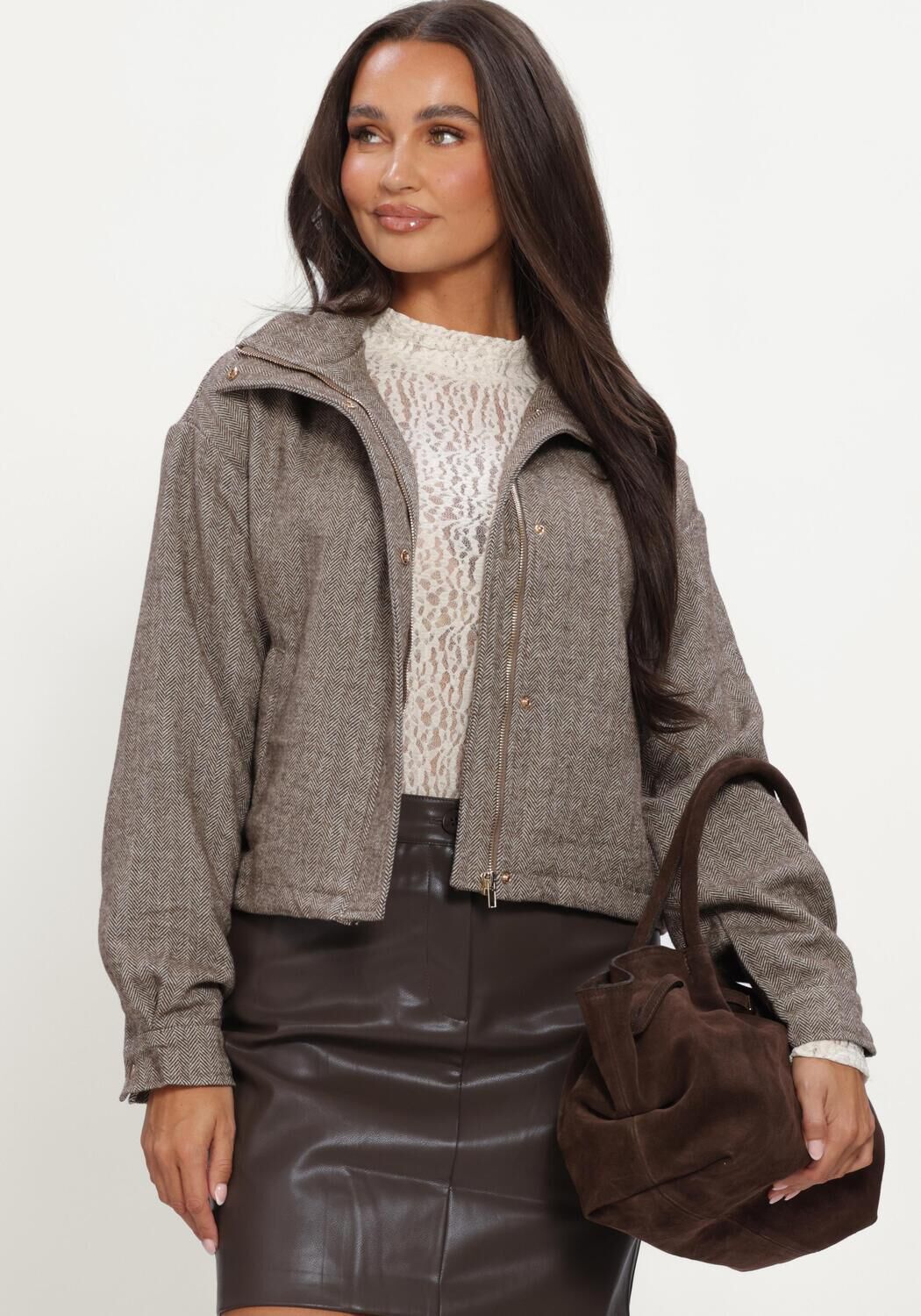 Bruine YDENCE Jack JACKET GEMMA - large