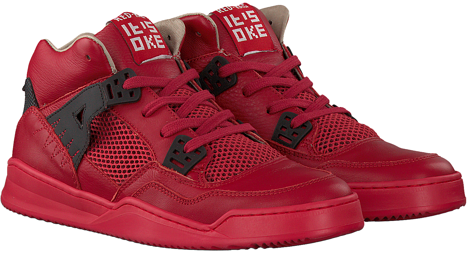 sneakers red rag