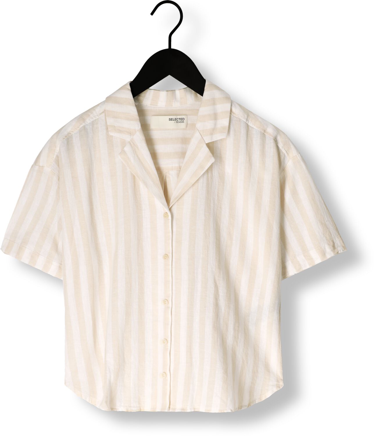 SELECTED FEMME Dames Blouses Slfluisa 2 4 Revers Shirt B Beige
