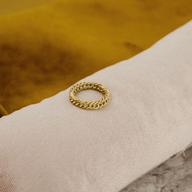 Goudkleurig NOTRE-V Ringen RING KLEINE SCHAKEL Goudkleurig NOTRE-V Ringen RING KLEINE SCHAKEL - large