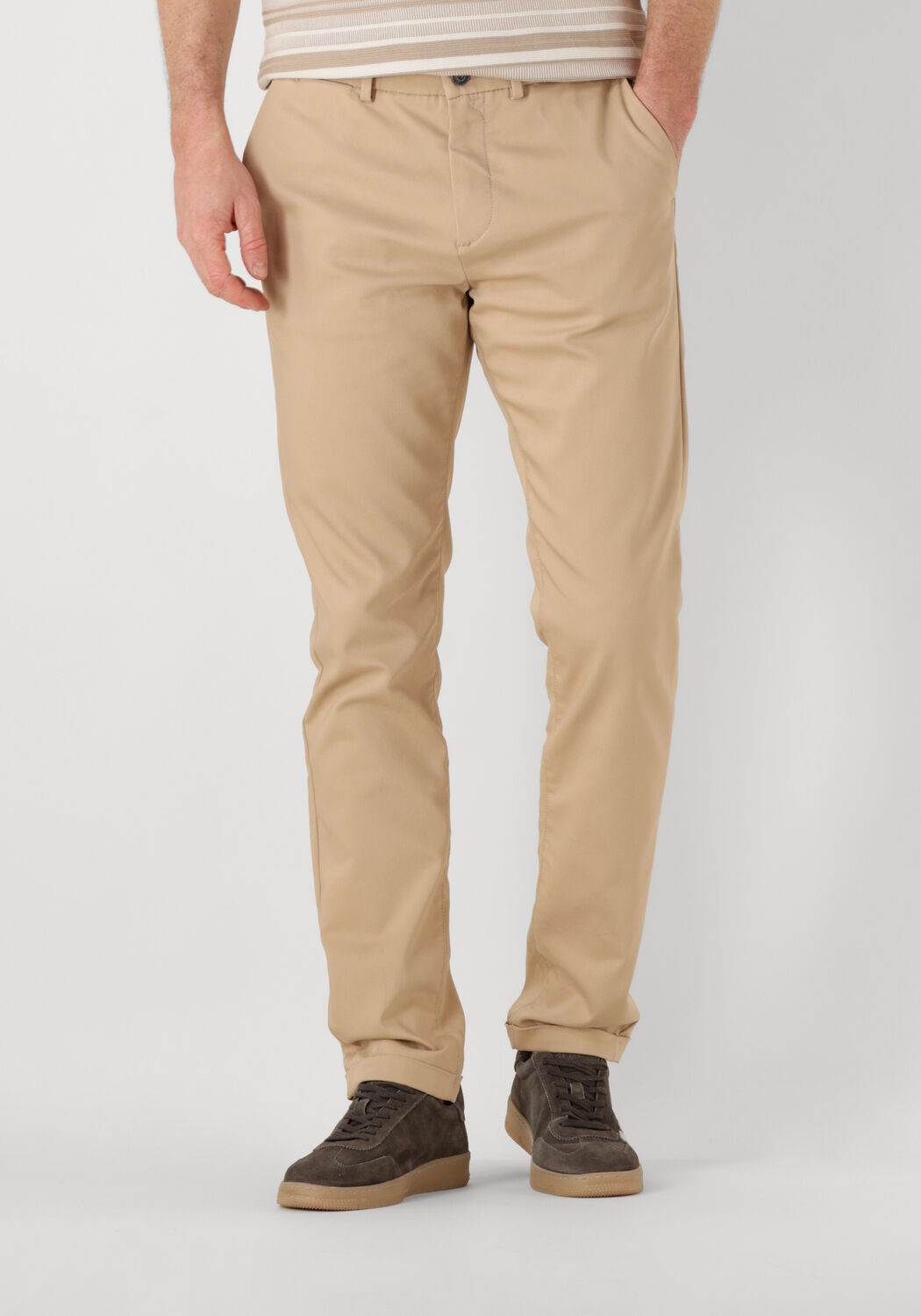 CAST IRON Heren Broeken Riser Chino Stretch Beige