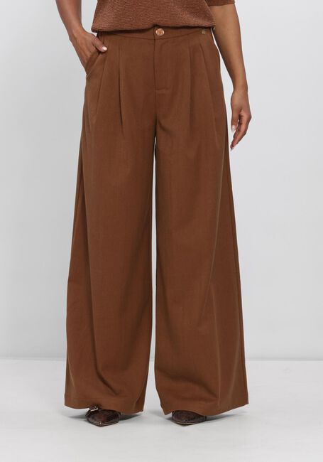 Bruine NUKUS Wijde broek BODINE PANTS - large