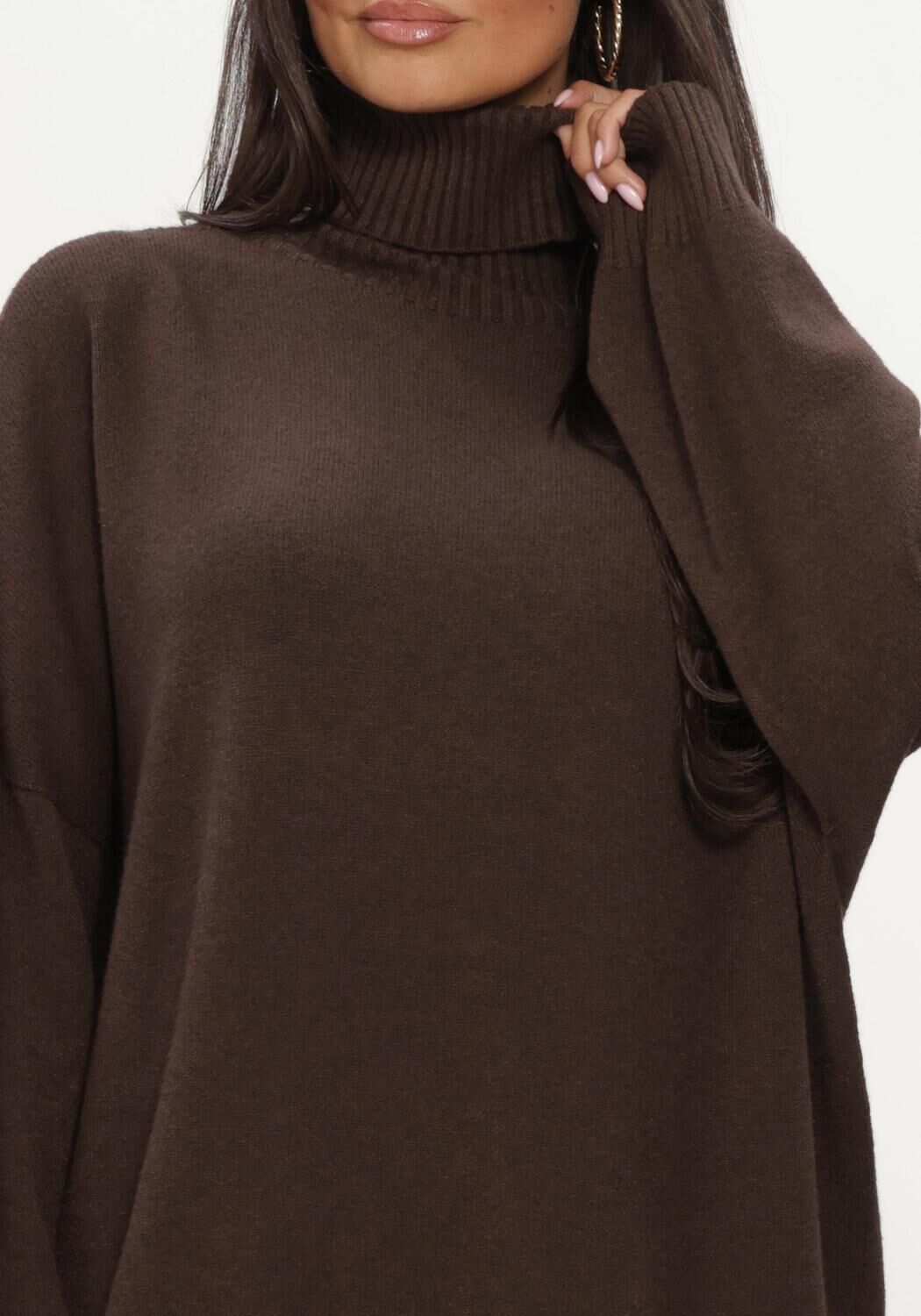 SIMPLE Dames Truien & Vesten Knit-base-visc-26-3 Bruin
