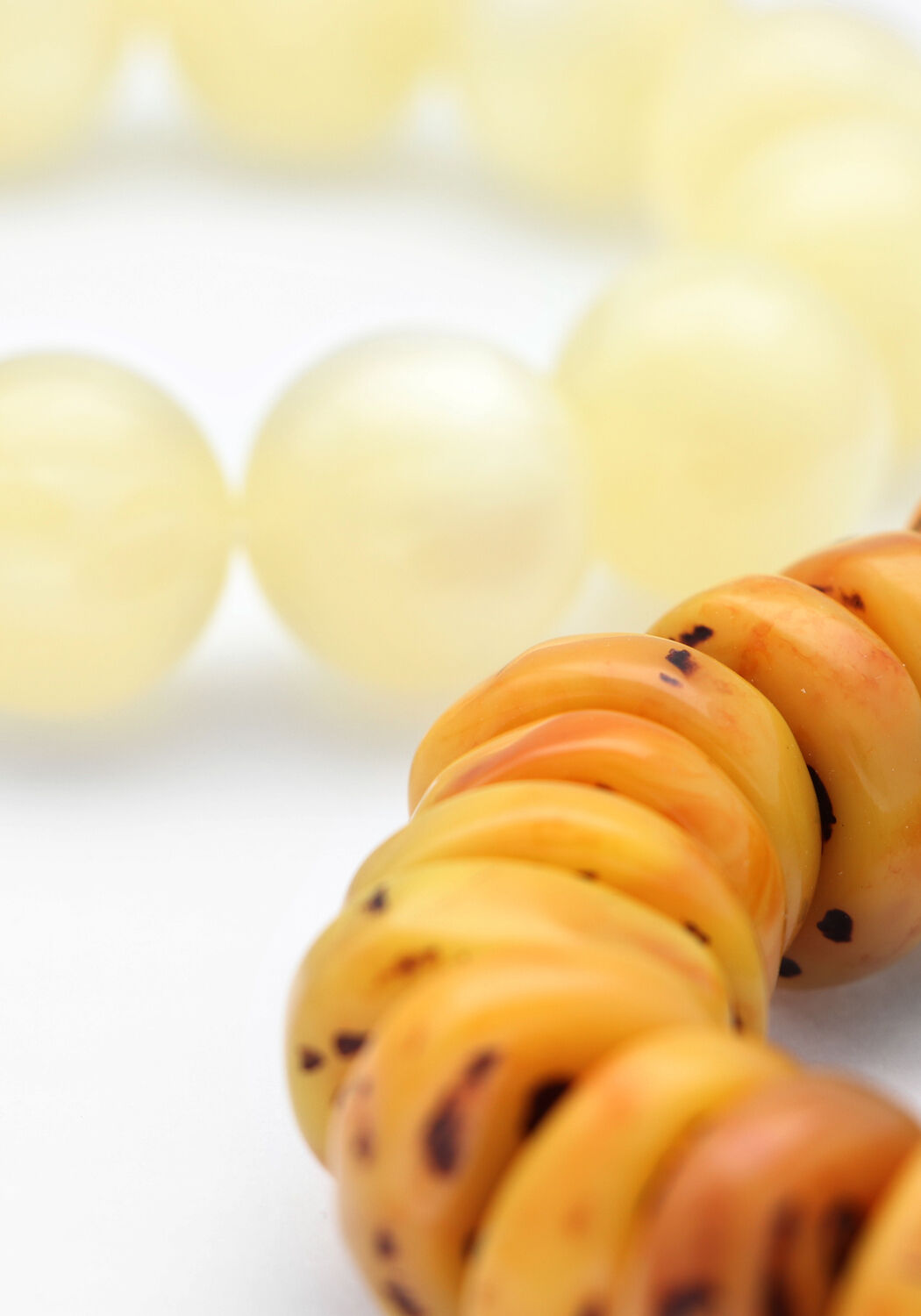 Beige NOTRE-V Armbanden RESIN DUO BRACELETS - large