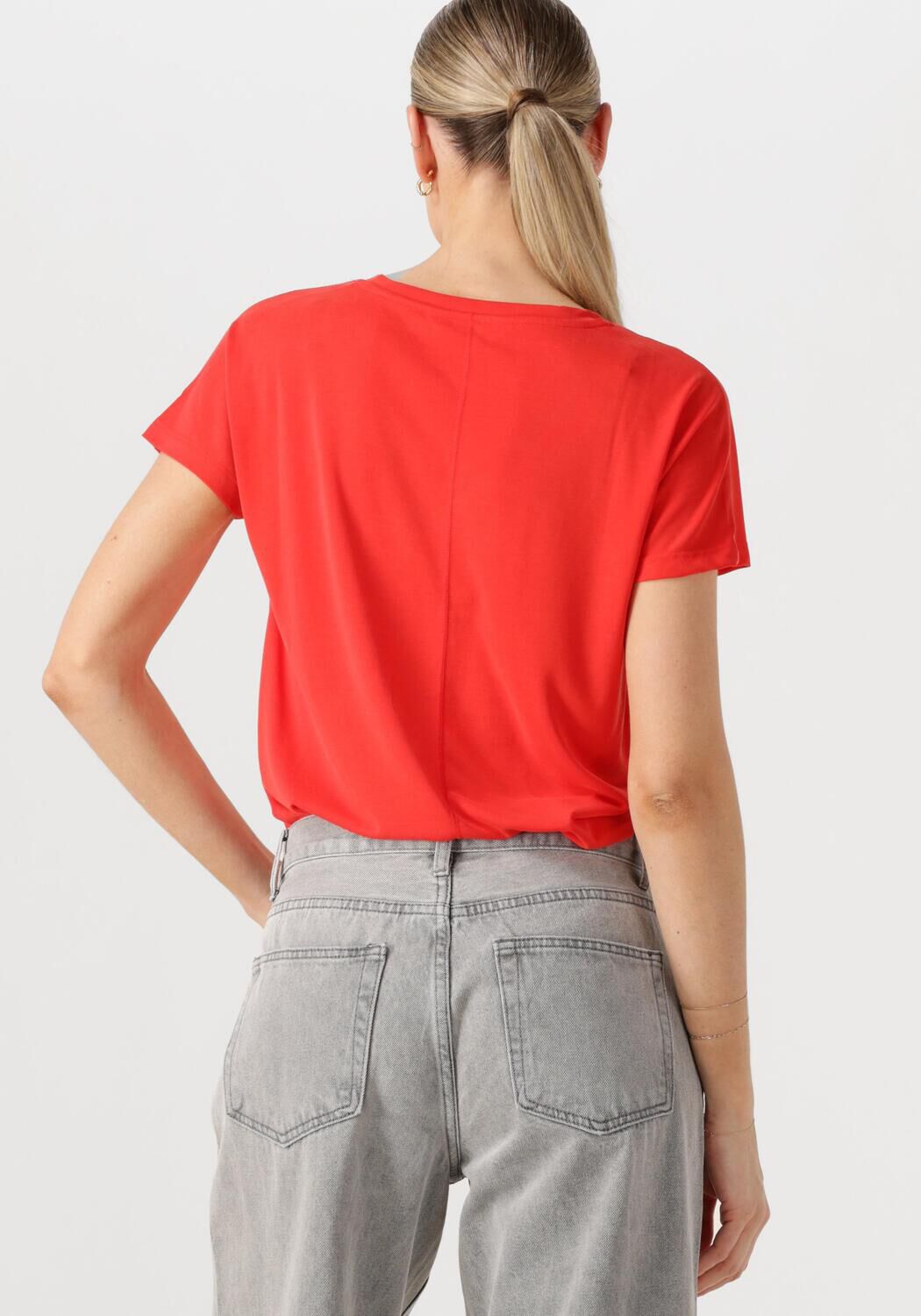 MSCH COPENHAGEN Dames Tops & T-shirts Mschfenya Modal V Neck Tee Oranje