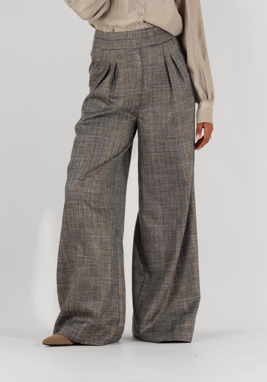 AAIKO Dames Broeken Frederique Tweed Vis 540 Zwart