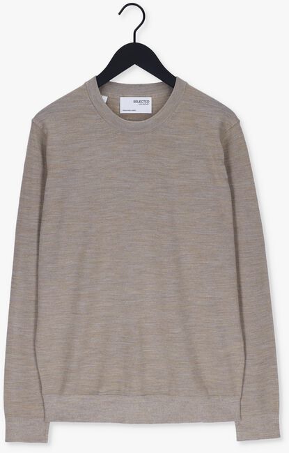 Beige SELECTED HOMME Trui SLHTOWN MERINO COOLMAX KNIT CREW - large