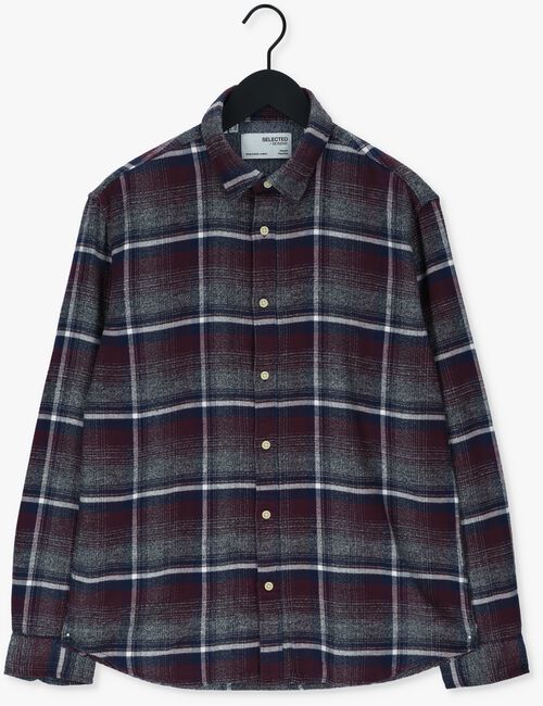 Bordeaux SELECTED HOMME Casual overhemd SLHREGTRADE SHIRT LS MIX W - large
