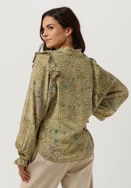 Groene SISSEL EDELBO Blouses JUANA SILK SHIRT - large
