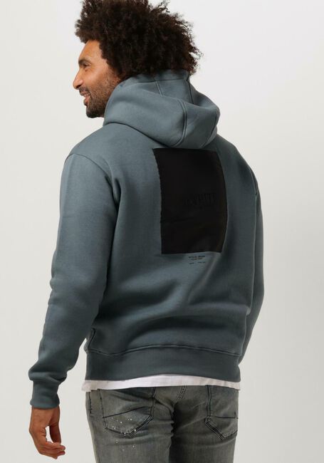 Blauwe PUREWHITE Sweater HOODIE WITH FRONT PRINT AND BACK ARTWORK - large