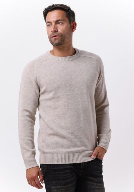 Beige SELECTED HOMME Trui NEWCOBAN LAMBS WOOL CREW NECK W - large