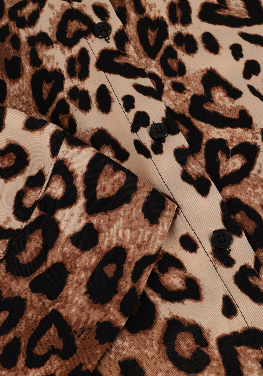 Bruine ALIX THE LABEL Blouses LADIES WOVEN TWILL LEOPARD BOXY BLOUSE - large