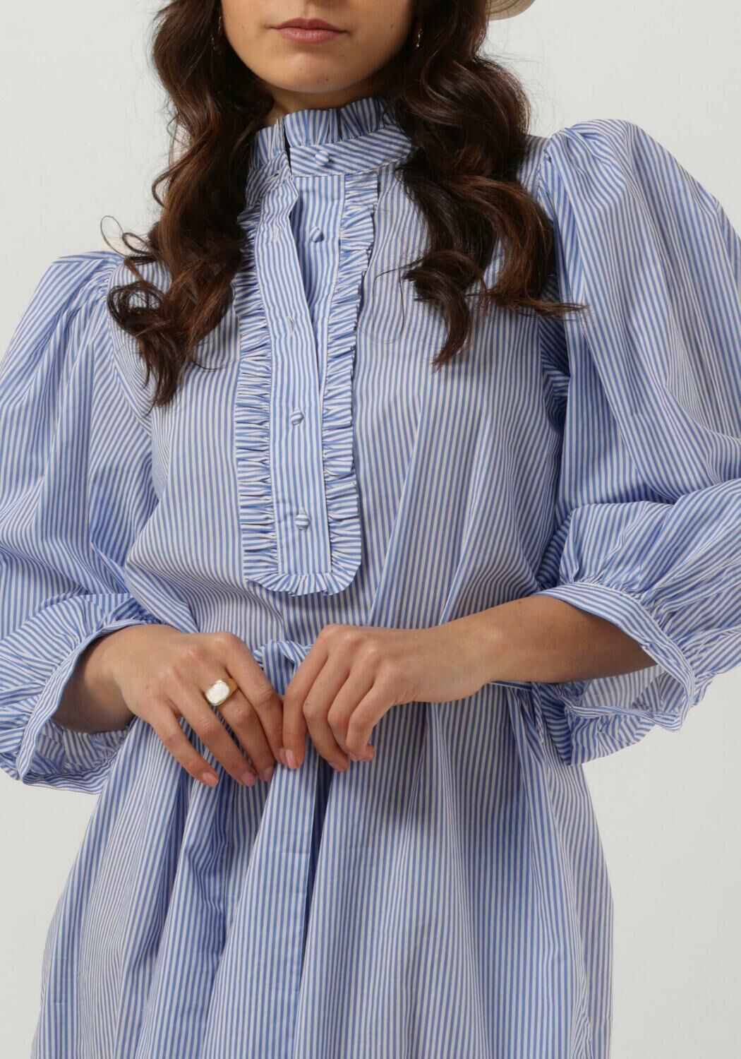 blauw wit gestreepte dea kudibal midi jurk my ns co
