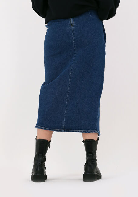 Blauwe MSCH COPENHAGEN Midirok GEMINA RIKKA DENIM SKIRT - large