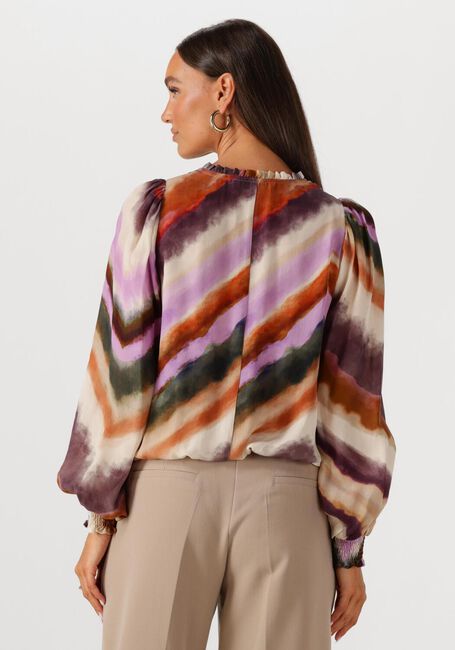 Multi SUMMUM Blouses TOP LONG SLEEVES ZIGZAG PRINT - large