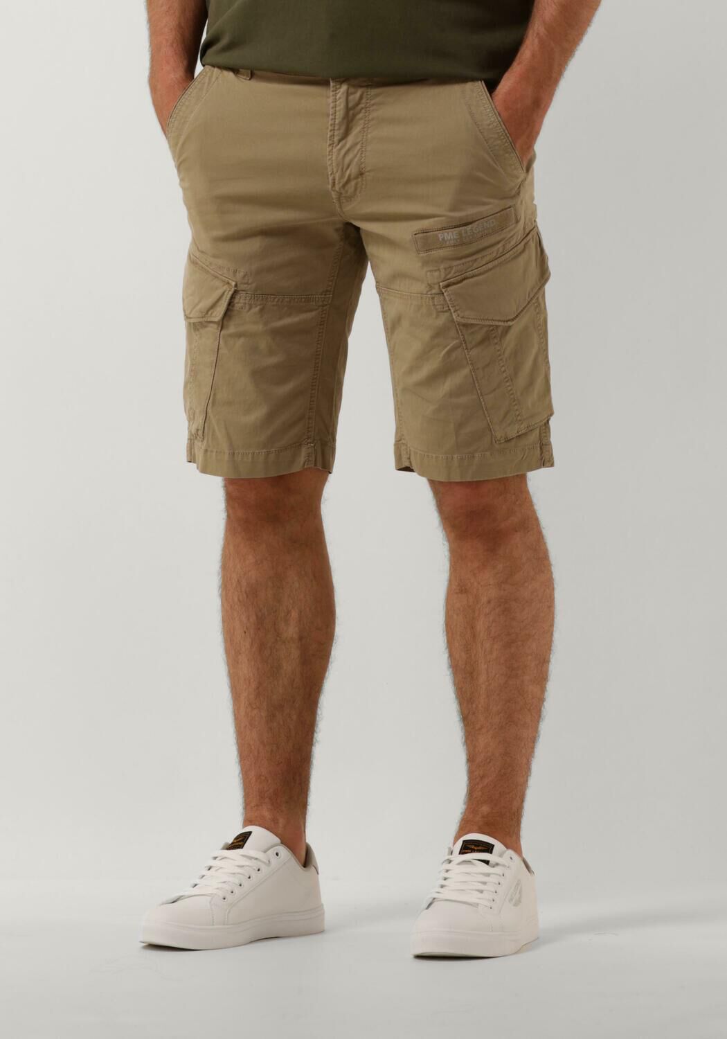 PME LEGEND Heren Broeken Nordrop Cargo Shorts Stretch Twill Bruin