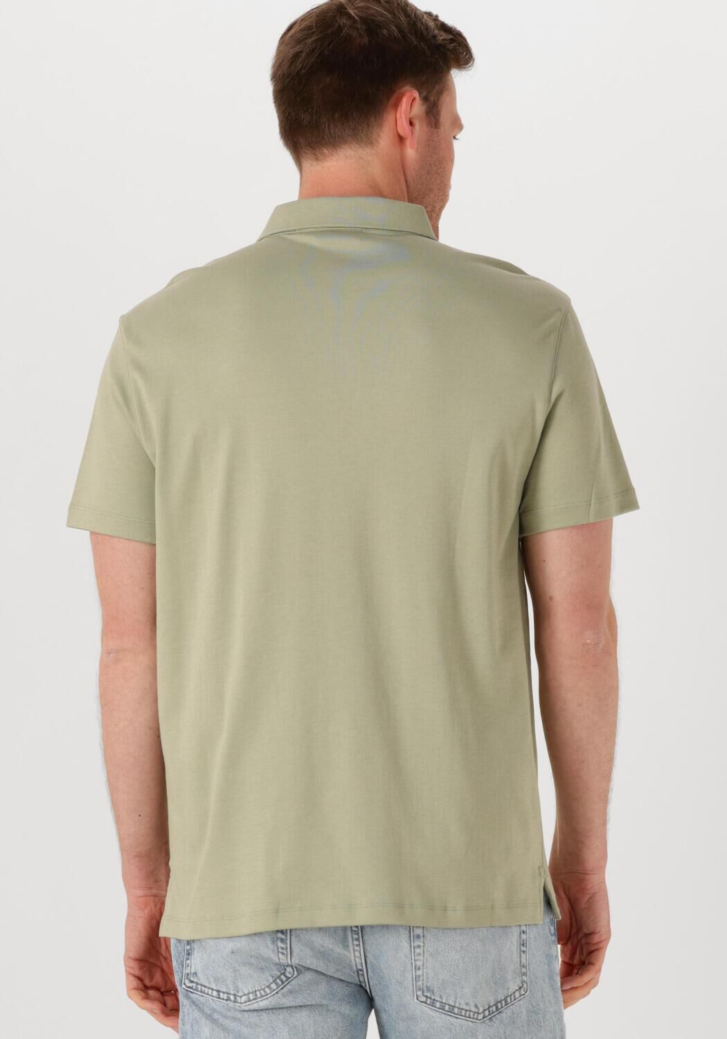 CALVIN KLEIN Heren Polo's & T-shirts Ss Supima Chest Emb Groen