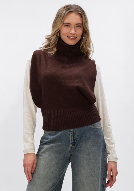Bruine ROUGE EDIT Trui ROUCLEO ROLL NECK KNIT WEST - large