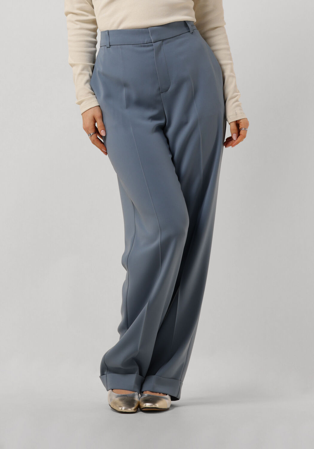 Zwarte VANILIA Pantalon REGULAR FIT CREPE TAILORED Omoda