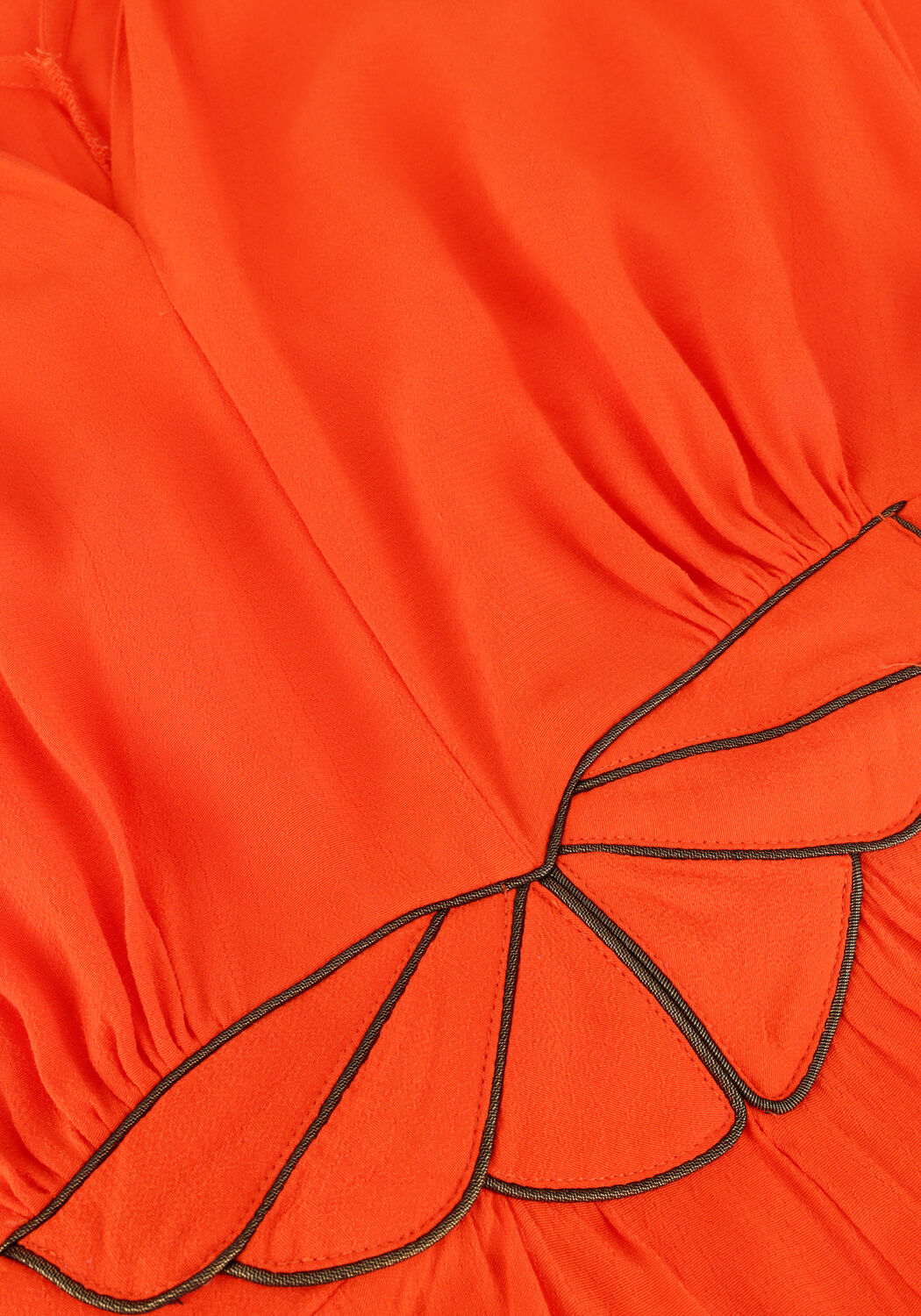 Oranje LOUIZON Maxi jurk FAYENCE - large