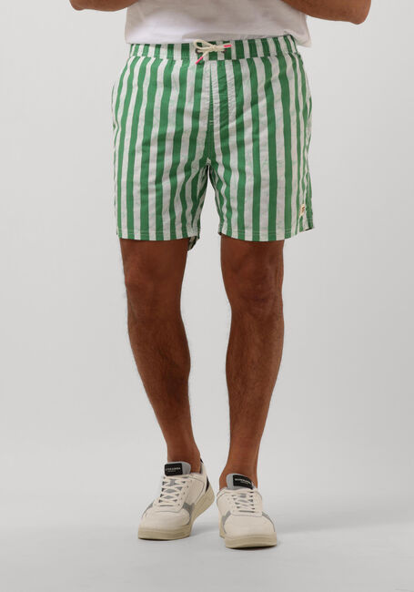 Groene SCOTCH & SODA Zwembroeken MID LENGTH - BATIK STRIPE PRINTED SWIMSHORT - large
