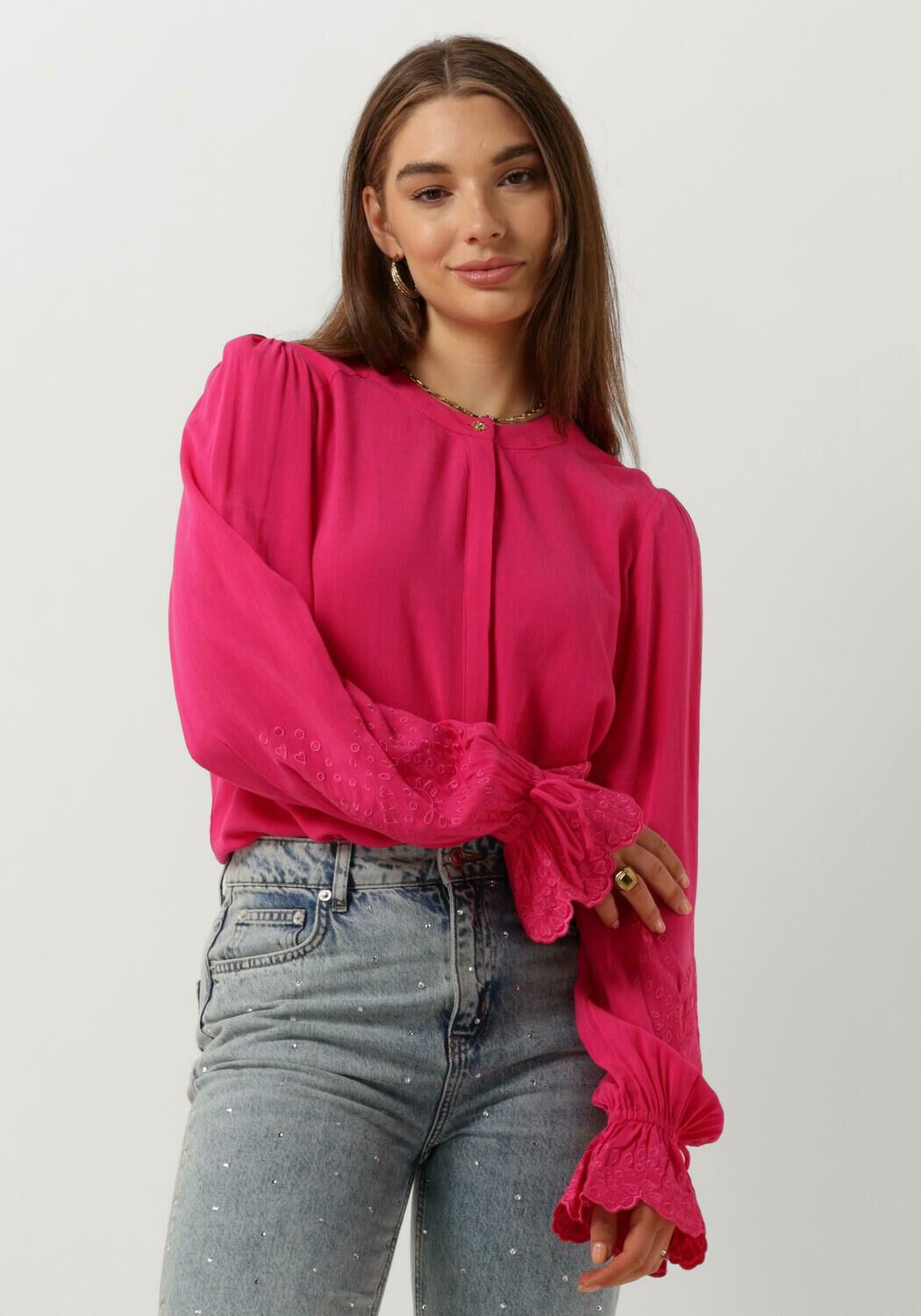 Harper & Yve Lange Mouw Blouse Hayli-Ls Pink Dames