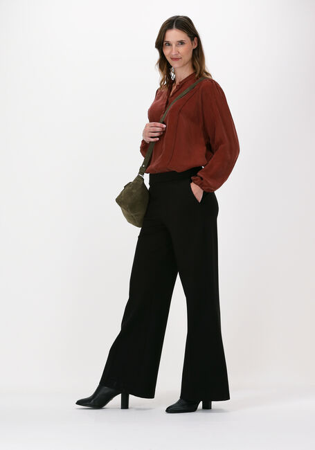 Zwarte SUMMUM Wijde broek TROUSERS BOOT CUT PUNTO MILANO - large