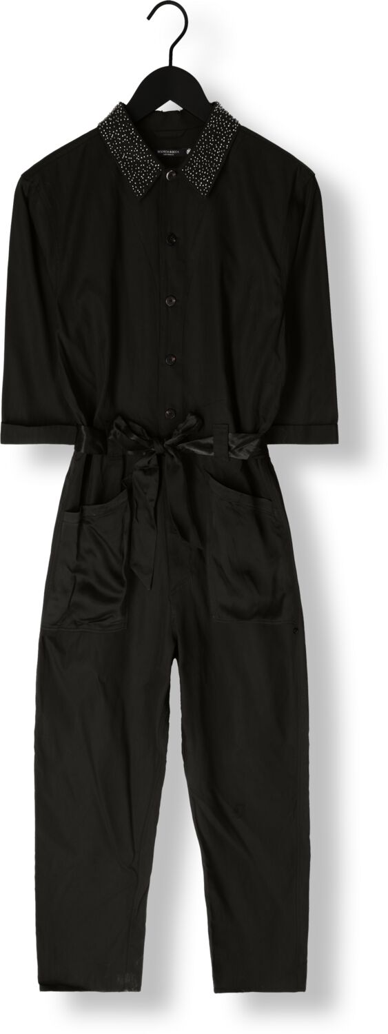 SCOTCH & SODA Dames Jumpsuits Beaded Collar Jumpsuit Zwart