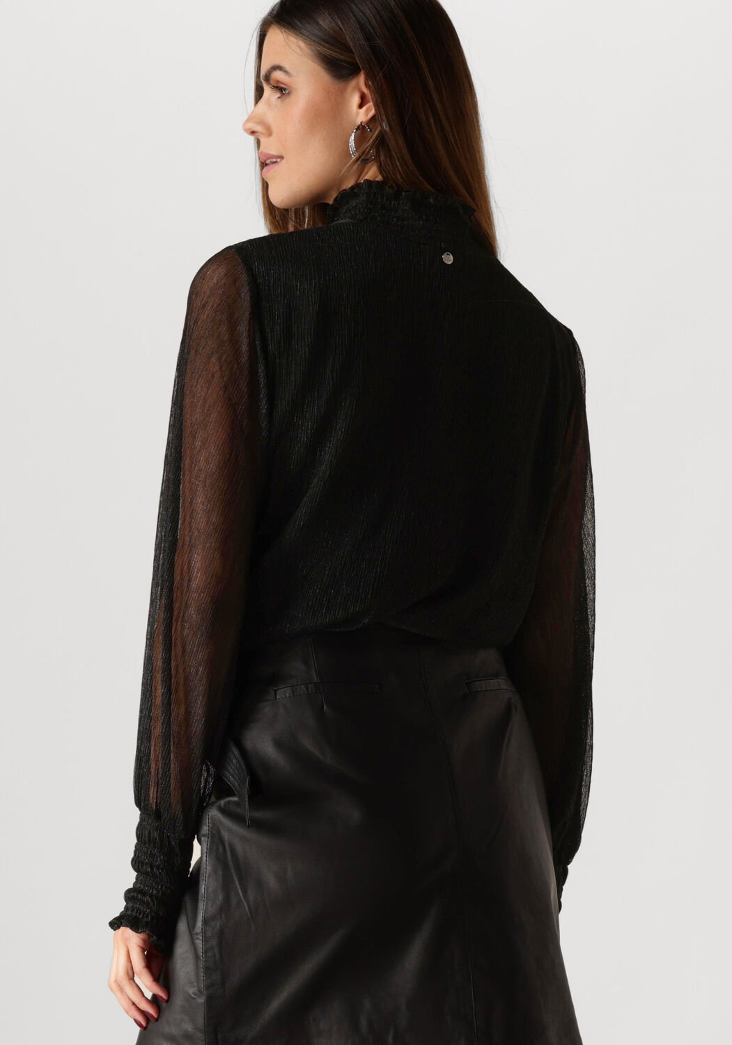 MOS MOSH Dames Blouses Ximena Glam Ls Blouse Zwart