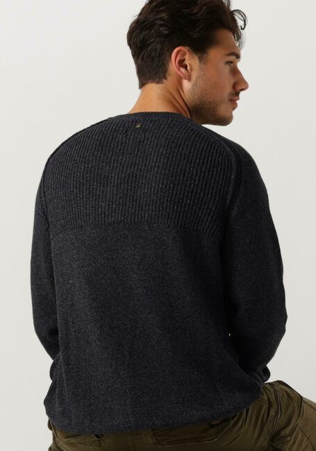 Donkerblauwe PME LEGEND Trui R-NECK COTTON INDIGO LOOK KNIT - large