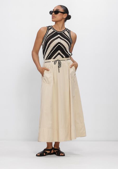 Khaki SUMMUM Rokken SKIRT BREEZY COTTON CANVAS - large