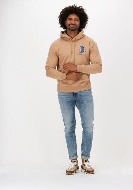 Beige SCOTCH & SODA Sweater 164108 - UNISEX - HOODY WITH " - large